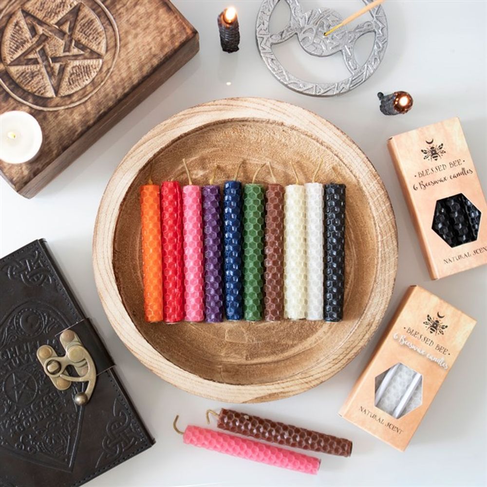 Green Beeswax Spell Candles (6 Candles) - Spooky Dooky