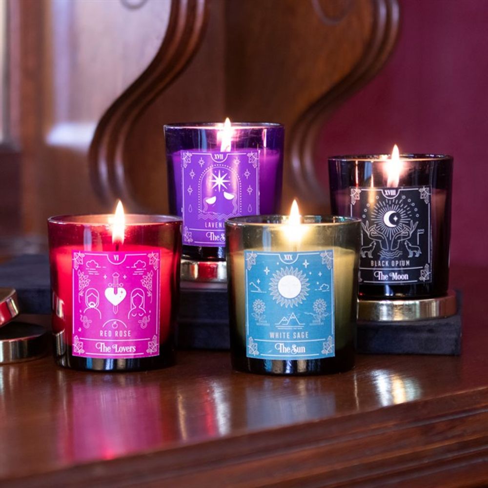The Sun White Sage Tarot Candle - Spooky Dooky