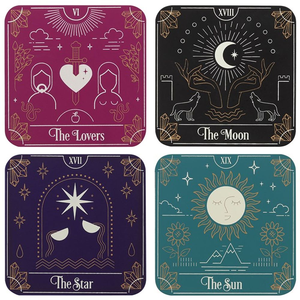 Tarot Card Coaster Set - Spooky Dooky