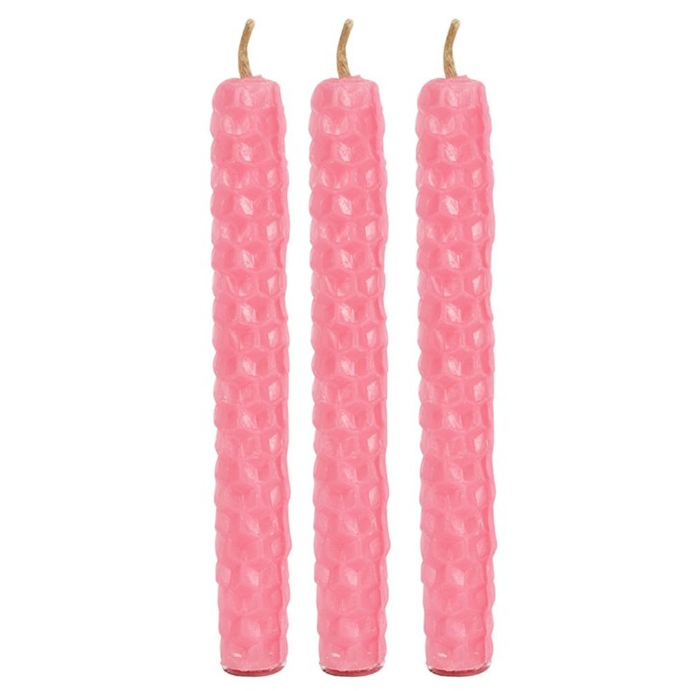 Pink Beeswax Spell Candles (6 Candles) - Spooky Dooky