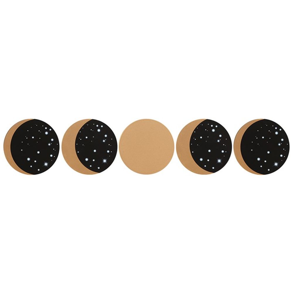 Moon Phases 5-Piece Coaster Set - Spooky Dooky