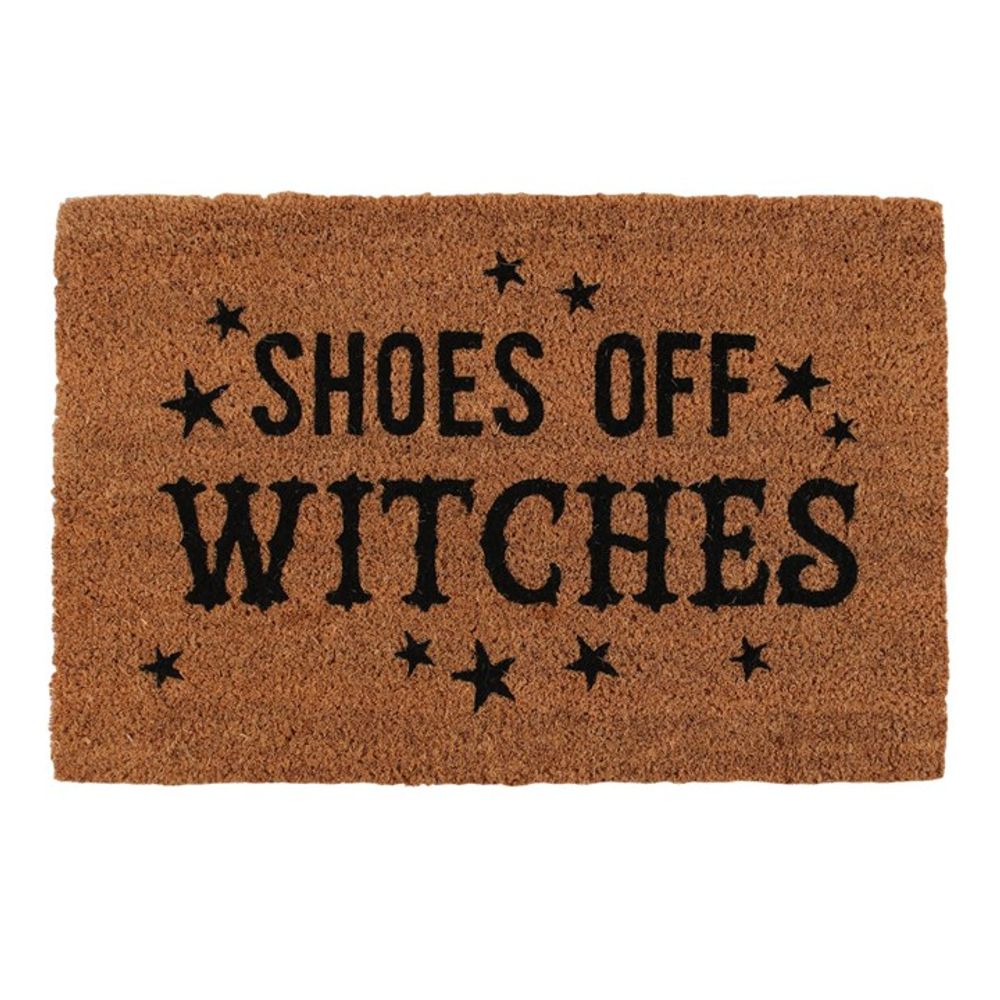 Shoes Off Witches Natural Doormat - Spooky Dooky