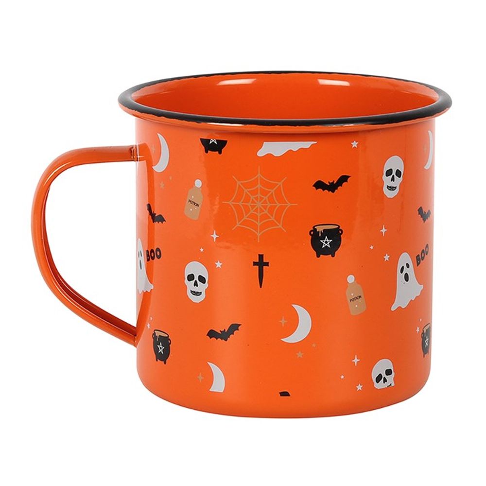 Halloween Print Enamel Mug - Spooky Dooky