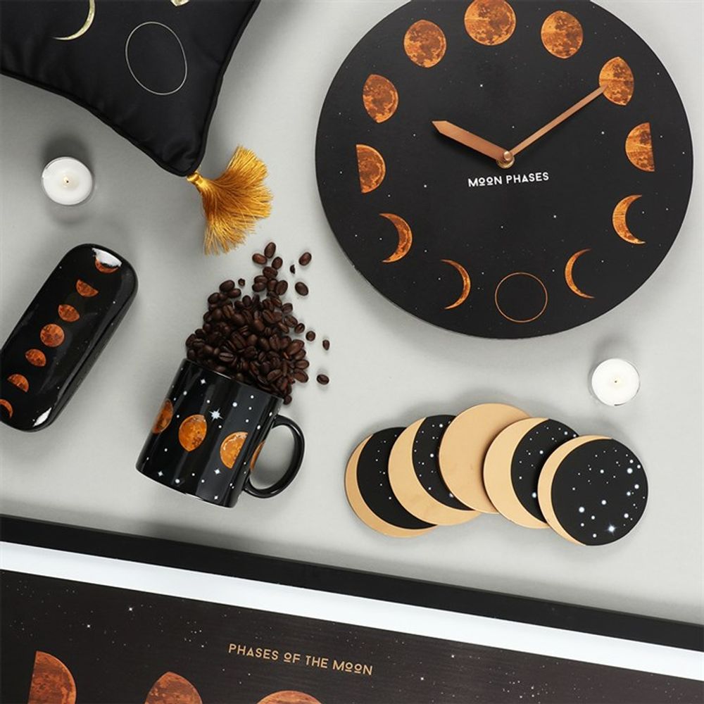 Moon Phases 5-Piece Coaster Set - Spooky Dooky