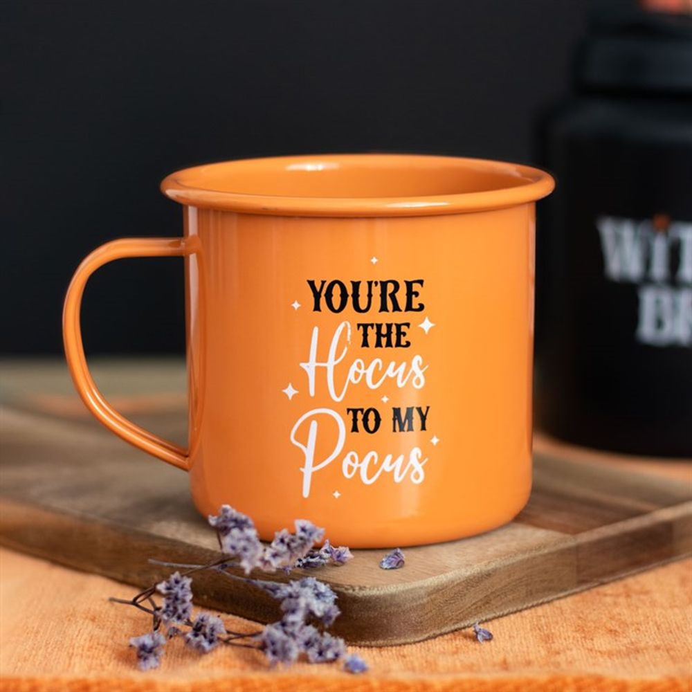 You're The Hocus To My Pocus Enamel Mug - Spooky Dooky