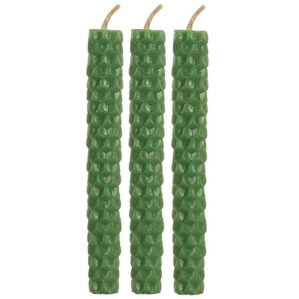 Green Beeswax Spell Candles (6 Candles) - Spooky Dooky