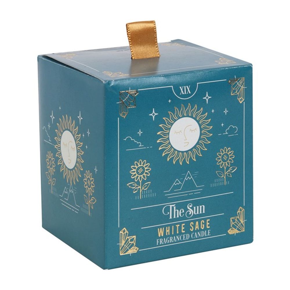 The Sun White Sage Tarot Candle - Spooky Dooky