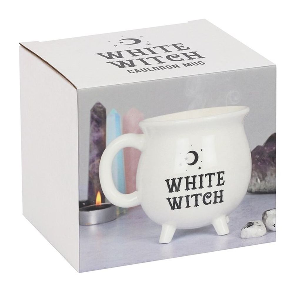 White Witch Cauldron Mug - Spooky Dooky