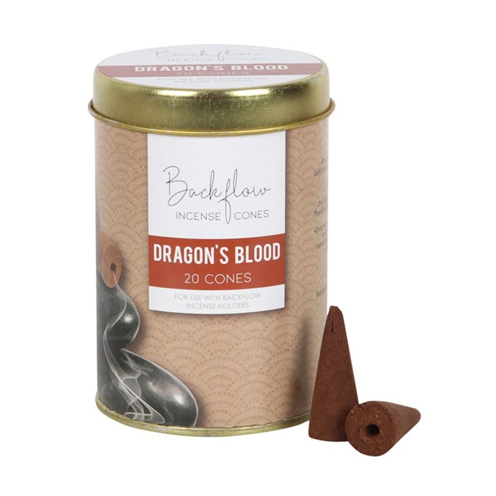 Elements Dragon's Blood Jumbo Backflow Cones (6 Tins) - Spooky Dooky